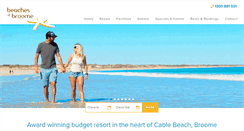 Desktop Screenshot of beachesofbroome.com.au